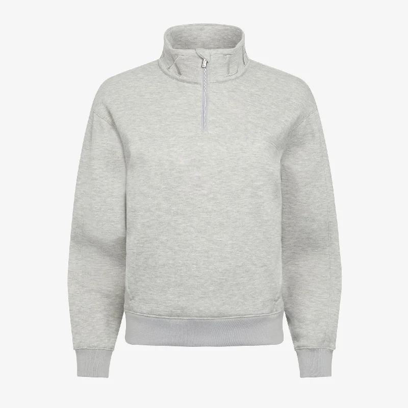 Lemieux Kali Quarter Zip Sweater - Grey Marl