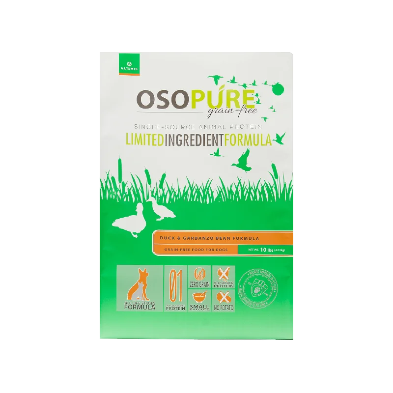 OSOPURE Grain Free Duck & Garbanzo Beans Dry Dog Food