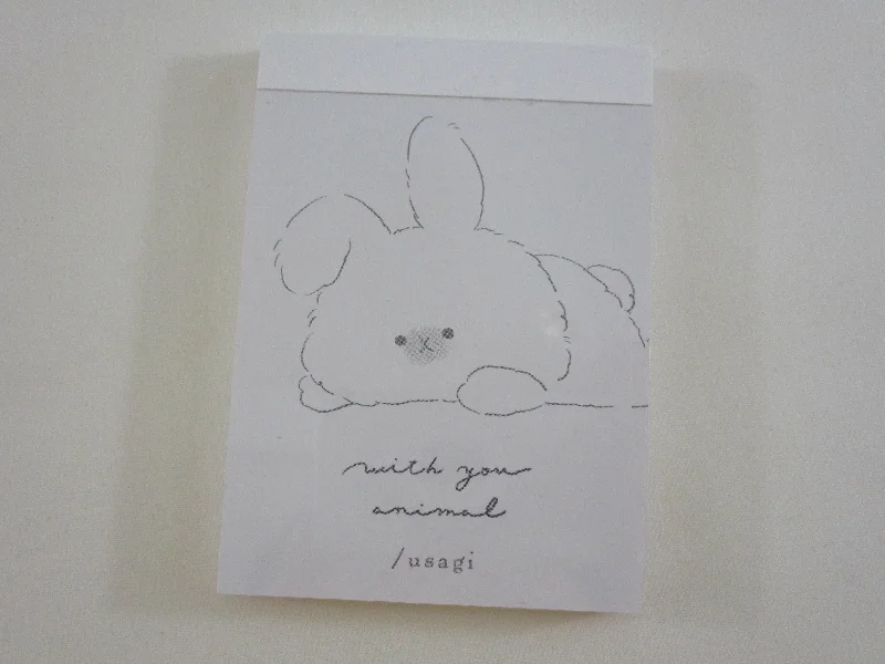 Cute Kawaii Kamio With Animal Series - Bunny Rabbit Mini Notepad / Memo Pad - Stationery Designer Paper Collection