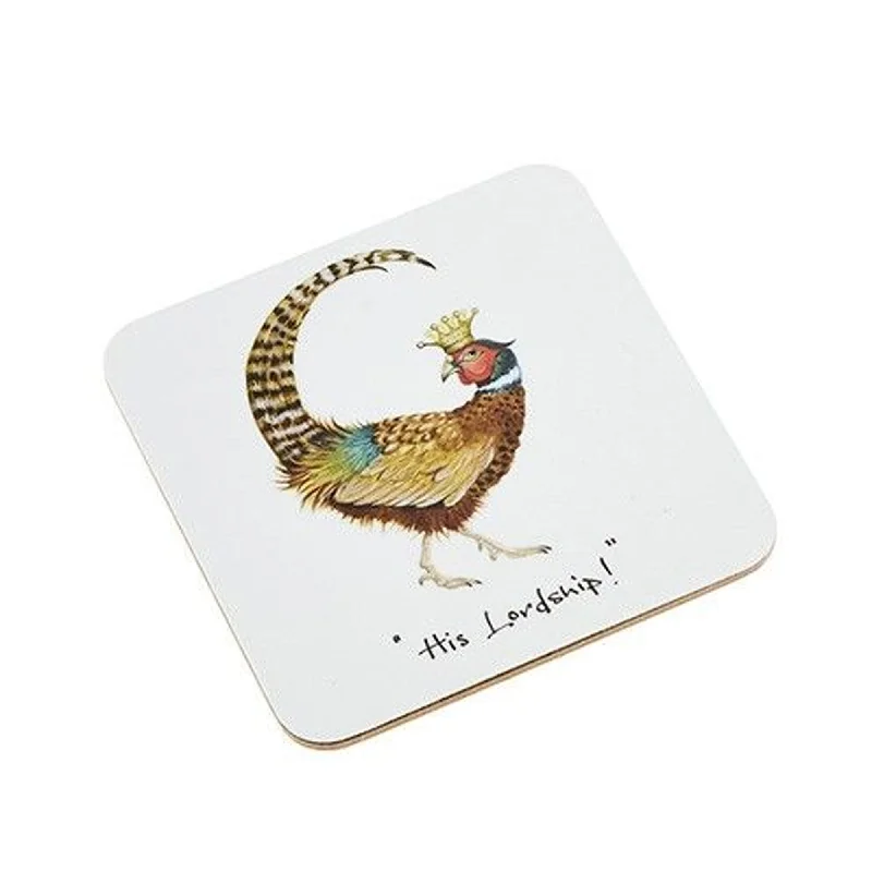 Orchid Designs His Lordship Pheasant Coaster