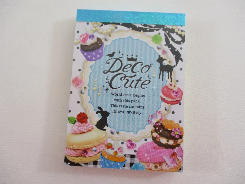 Cute Kawaii Q-Lia Deco Cute Sweets Rabbit Mini Notepad / Memo Pad - Vintage and Rare - Stationery Design Writing