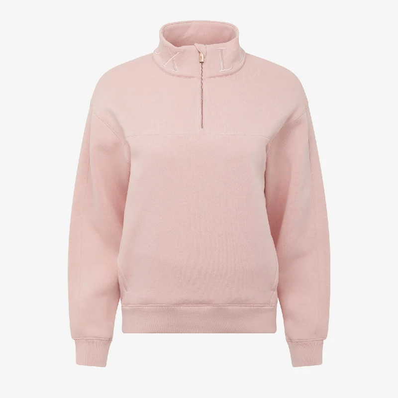 Lemieux Kali Quarter Zip Sweater - Pink Quartz