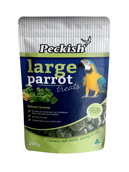 Peckish – Large Parrot Treats – Natural Greens