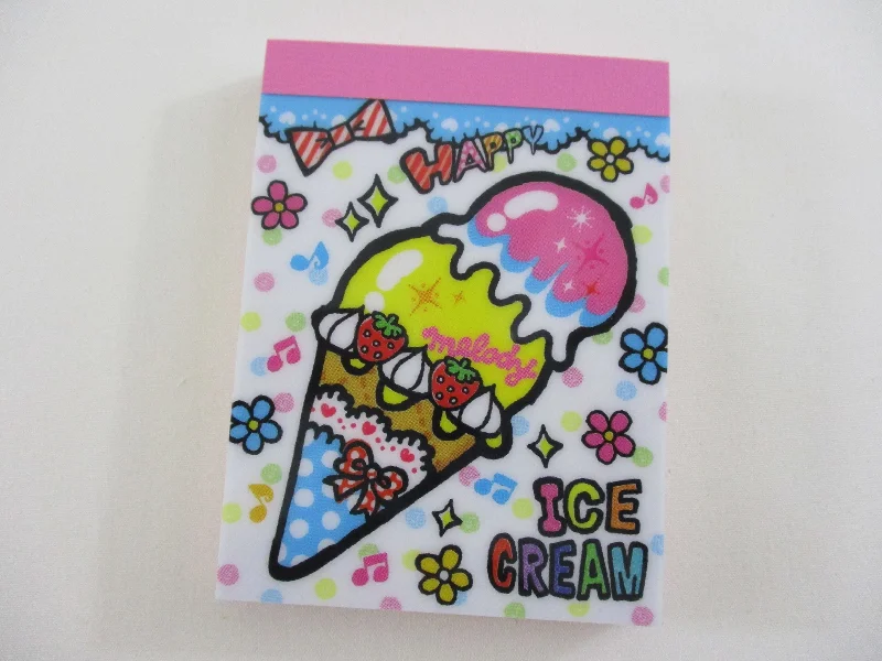 Cute Kawaii Kamio Ice Cream Smile Sweet Day Mini Notepad / Memo Pad - Stationery Designer Paper Collection