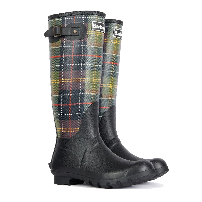 Barbour Womens Tartan Bede Wellington - Black/Classic Tartan