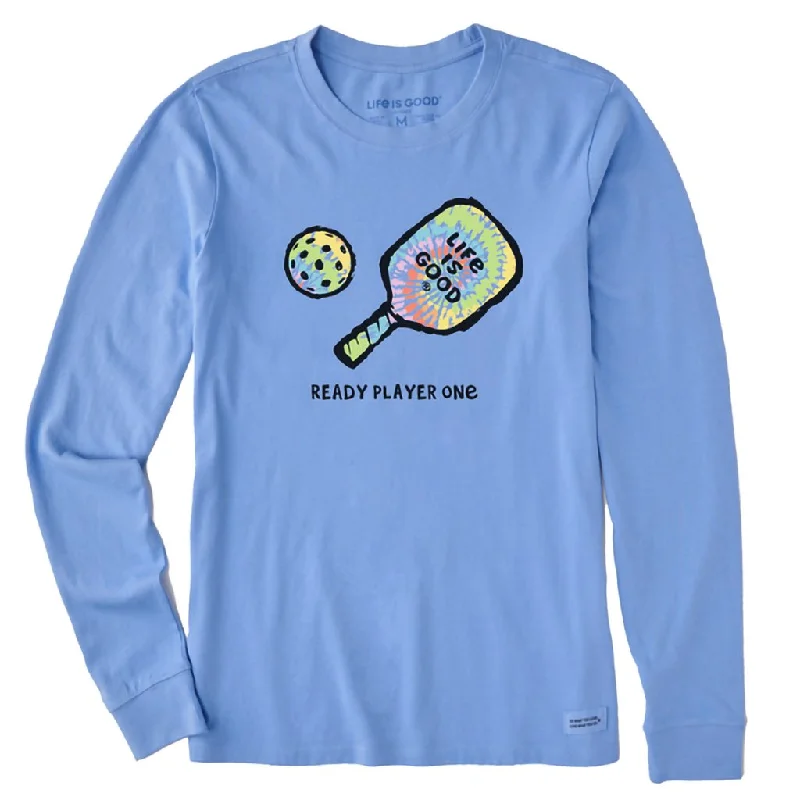 Life Is Good : Women's Ready Player One Pickleball Long Sleeve Crusher Tee