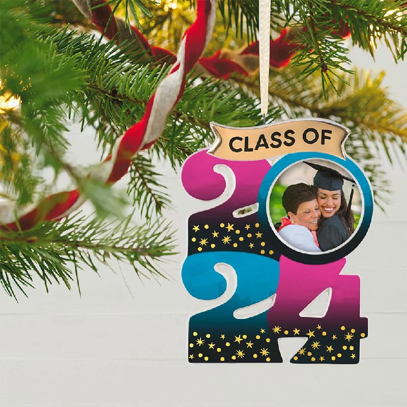 Hallmark : 2024 Keepsake Ornament Congrats, Grad! 2024 Porcelain Photo Frame Ornament (70)