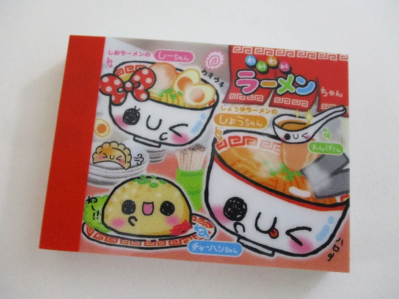 Cute Kawaii Kamio Ramen Noodle Soup Mini Notepad / Memo Pad - Stationery Designer Paper Collection Rare