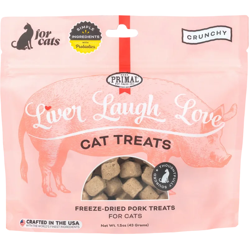 Primal Liver Laugh Love Freeze Dried Pork Cat Treats