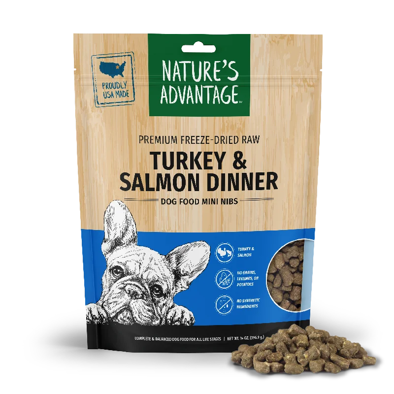 Freeze-Dried Turkey & Salmon Dinner Dog Food Mini Nibs