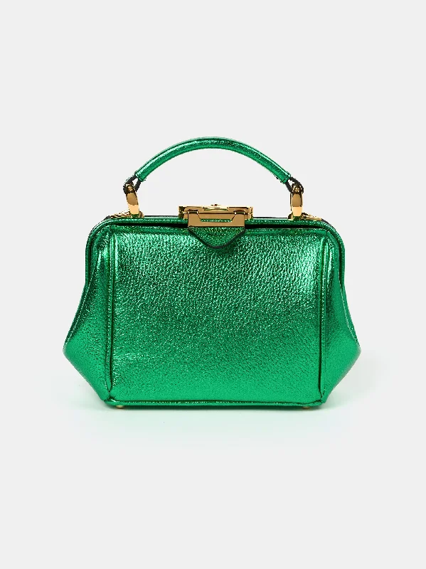 The Mini Sophie - Wicked Green Metallic Calf Grain