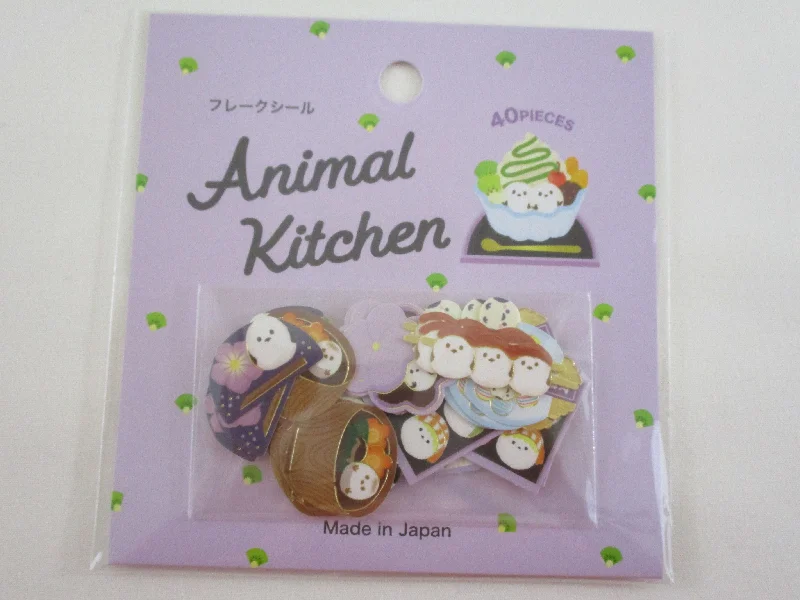 Cute Kawaii Gaia Animal Kitchen Food Series Stickers Flake Sack - Bird - for Journal Planner Craft Scrapbook Collectible