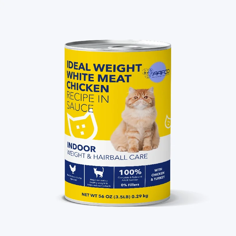 Ideal weight white meat chicken recipe in sauce wet cat food