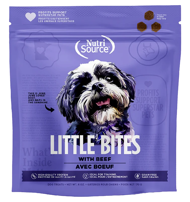 NutriSource Grain Free Beef Little Bites Dog Treats