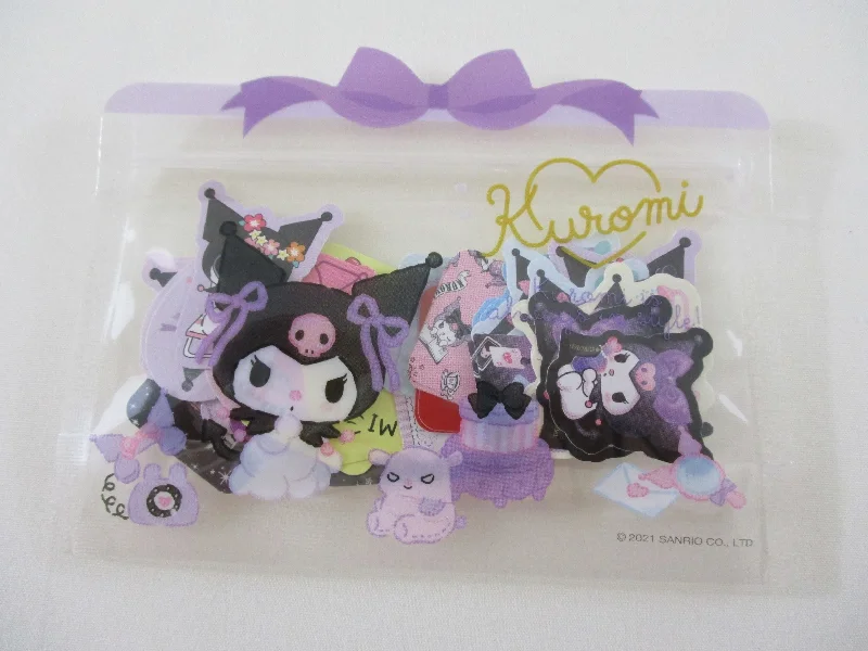 Cute Kawaii Sanrio Characters Flake Stickers Sack Preowned - Kuromi - New preowned