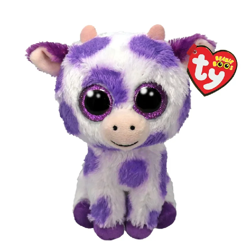 Ty : Beanie Boos - Ethel The Purple Spotted Cow