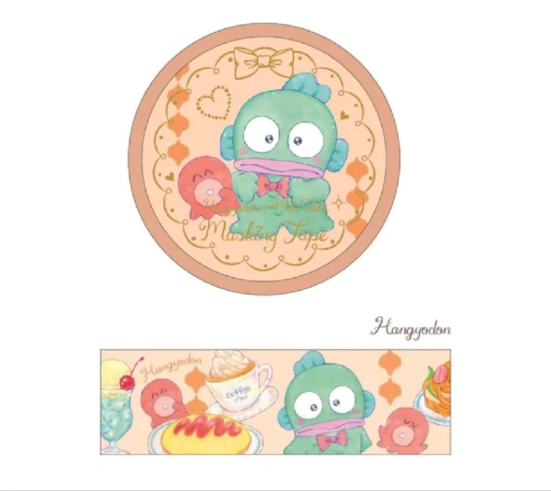 Cute Kawaii Sanrio Hangyodon Fish Washi / Masking Deco Tape - A - for Scrapbooking Journal Planner Craft collectible