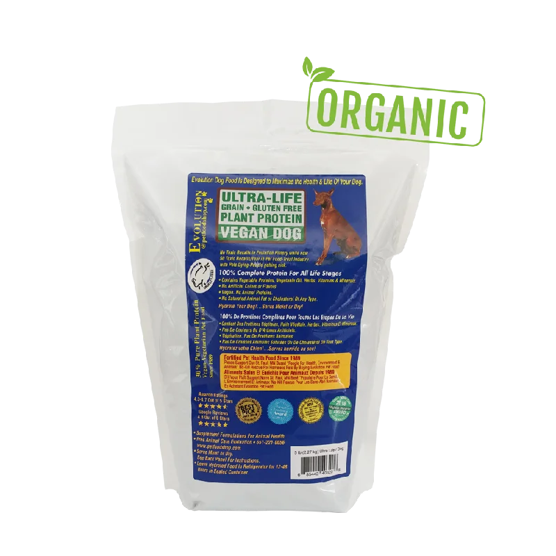 Evolution Diet Gourmet Ultra Life With Organic & NON-GMO Ingredients - Dog Kibble EVOLUTION DIET GOURMET ULTRA LIFE PROVEN BEST HEALTH - LONGEST LIFE EXPECTANCY ORGANIC & NON-GMO INGREDIENT DRY KIBBLE FOOD  