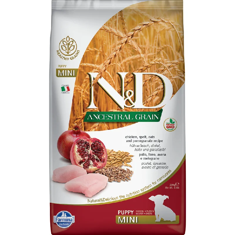 Farmina N&D Ancestral Grain Chicken & Pomegranate Recipe Mini Puppy Dry Dog Food