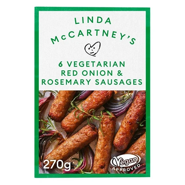 Linda McCartney's Vegan Red Onion & Rosemary Sausages 270g (6pk)