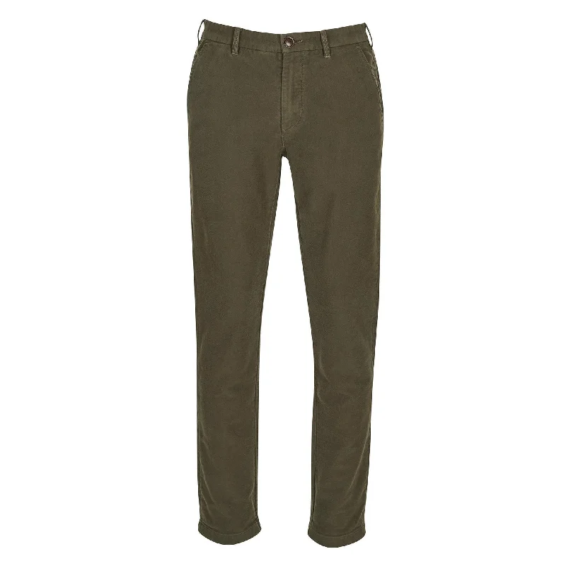 Barbour Mens Neuston Moleskin Trouser - Dark Olive