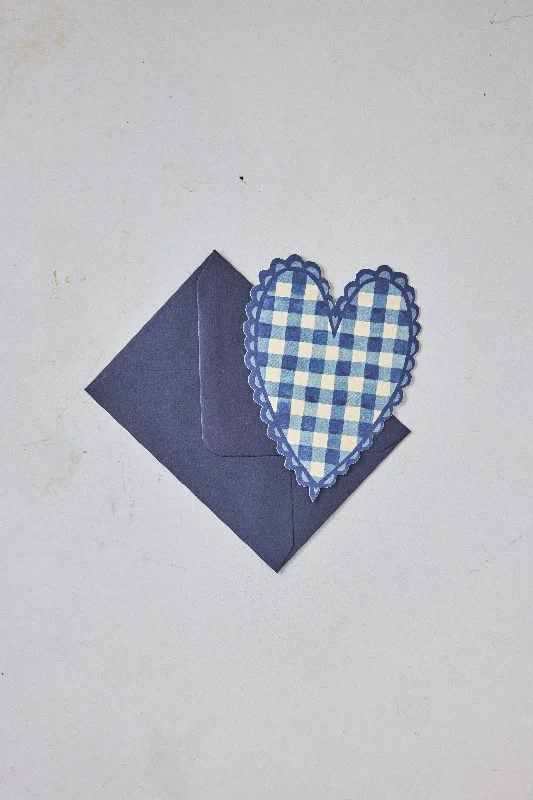 Blue Heart Mini Card