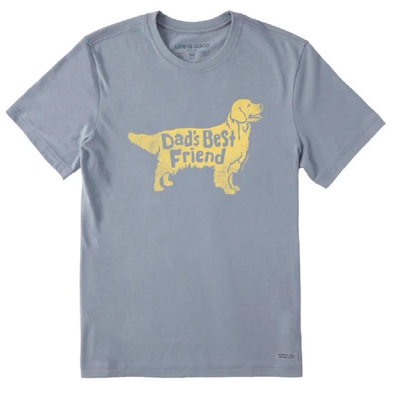 Life Is Good : Men's Dad's Best Friend Golden Retriever Short Sleeve Tee