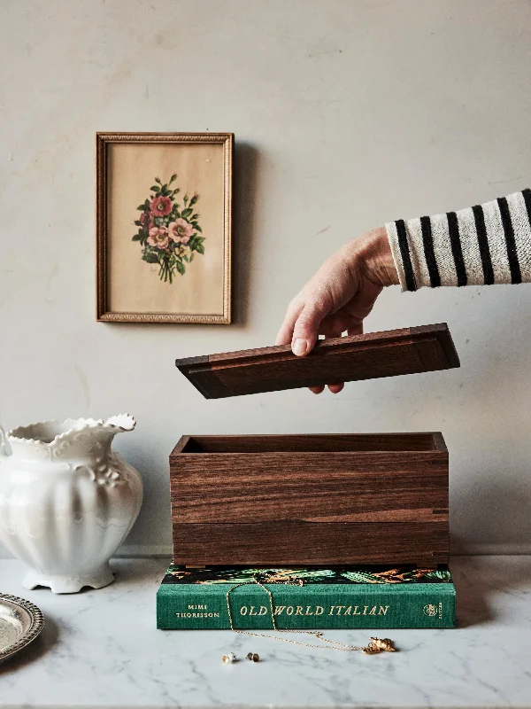 Handmade Stacking Jewelry Box in Walnut