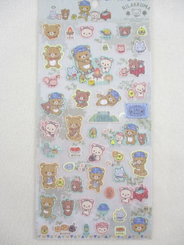 Cute Kawaii San-X Rilakkuma Bear Camping Nature Forest Tent Sticker Sheet 2023 - A - for Planner Journal Scrapbook Craft