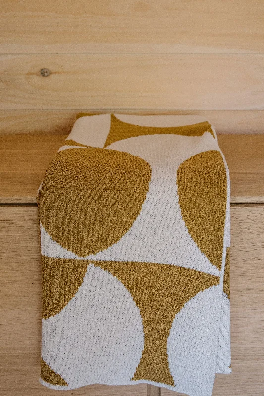 Modern Graphic Throw - in 'Puzzle Ochre'