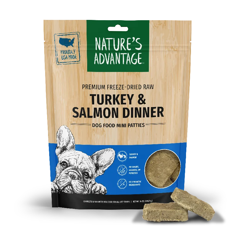 Freeze-Dried Turkey & Salmon Dinner Dog Food Mini Patties