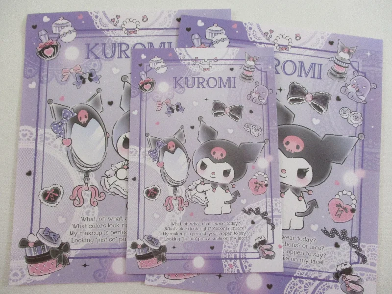 Cute Kawaii Sanrio Kuromi Letter Set 2023 - Writing Papers Envelope