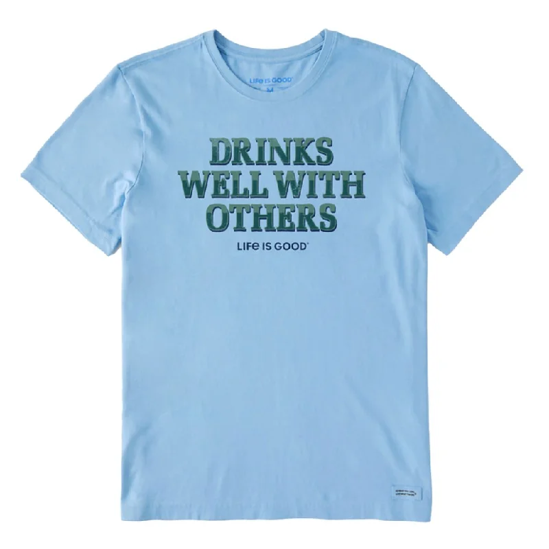 Life Is Good : Men's Drinks Well With Others Pub Script Crusher Tee