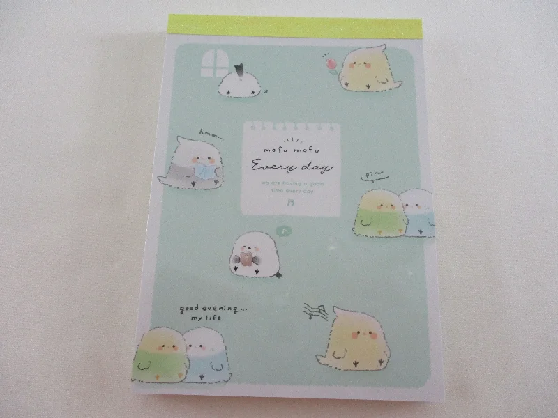 Cute Kawaii Birds Mofu Mofu 4 x 6 Inch Notepad / Memo Pad - Stationery Designer Paper Collection