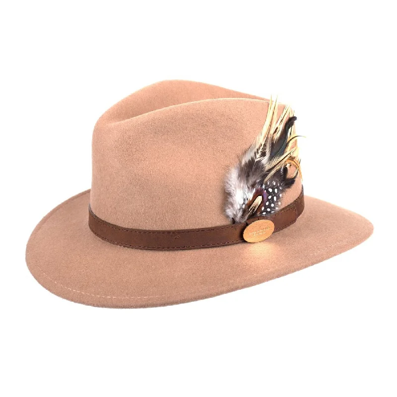 Hicks & Brown The Suffolk Fedora Guinea & Pheasant Feather Hat