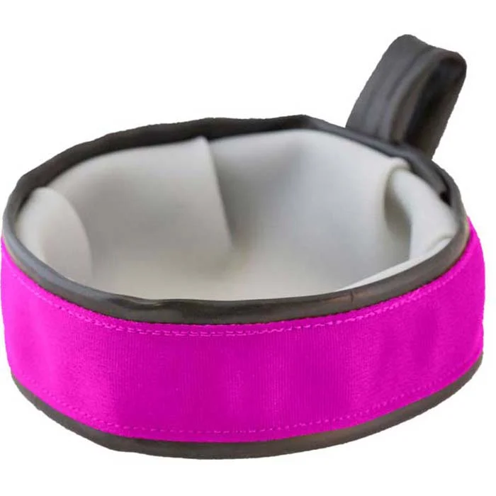 Cycle Dog USA Travel Buddy 22oz Collapsible Dog Bowl, Pink