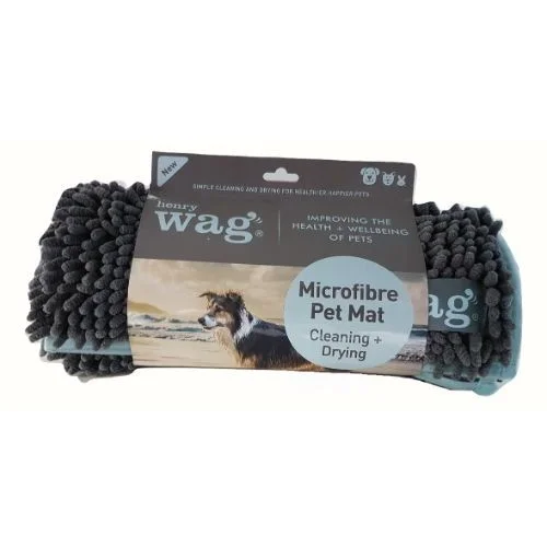 Henry Wag Microfibre Noodle Mat - Grey Ex Large 107 x 87cm