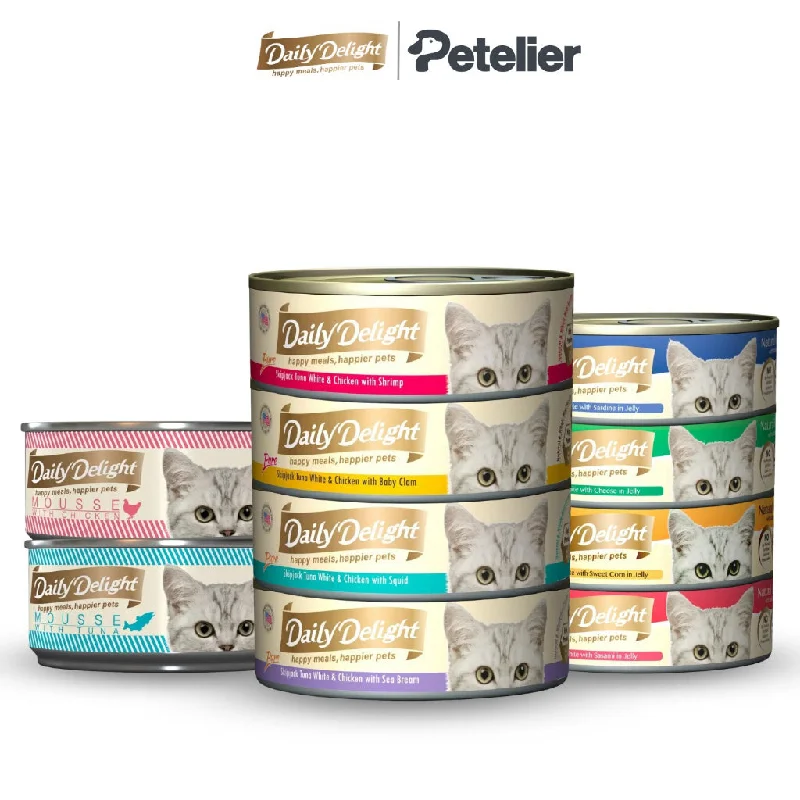 Daily Delight Pure/Jelly/Mousse Wet Cat Food in Can 80g