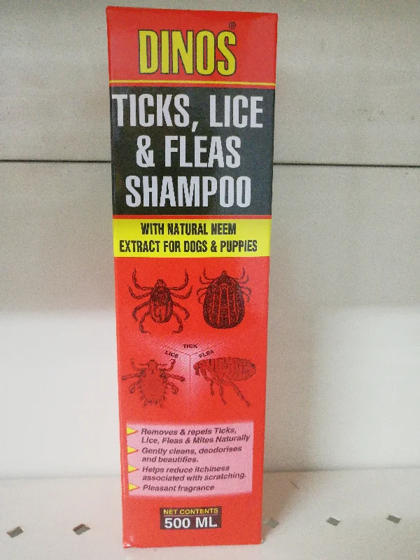 DINOS FLEA & TICK MITE.LICE SHAMPOO 500ML