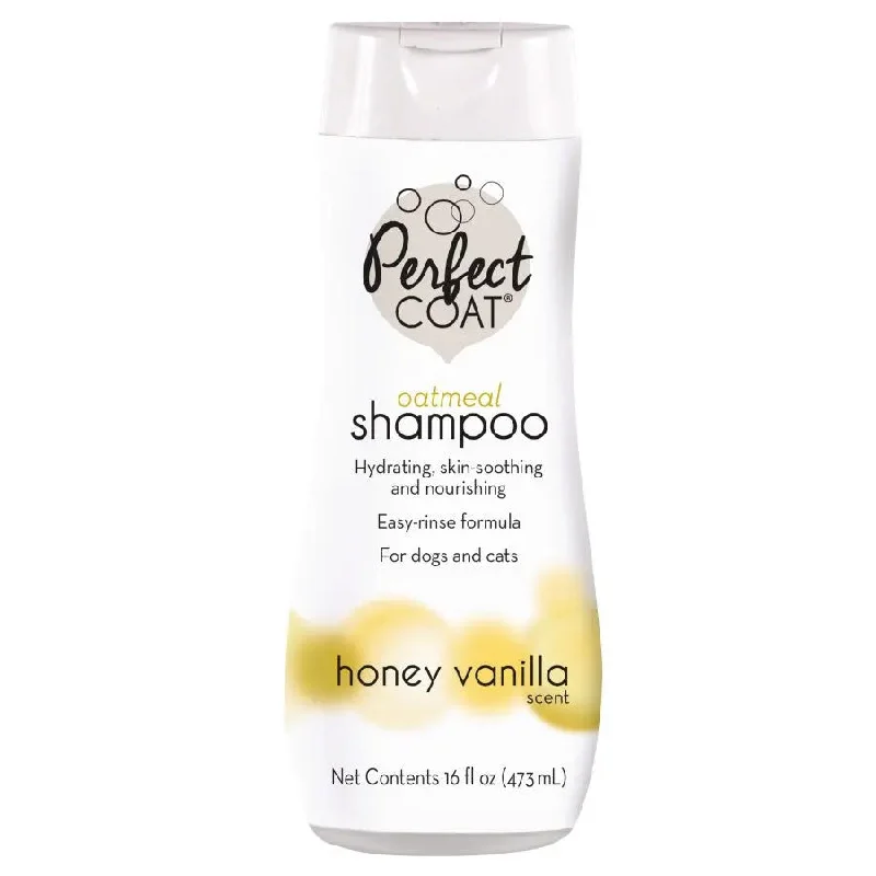 Perfect Coat Oatmeal Honey Vanilla Pets Shampoo 16 oz