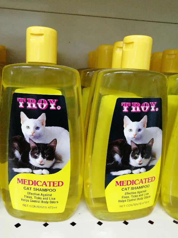 Troy Medicated Cat Shampoo.12x475ml